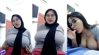 Acha Hijab Kacamata Toket Gede Dientot Becek Brutal